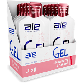 ALE - Display ALE GEL - 10x 55,5 g truskawka-banan