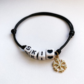 Fit Kolekcja - Bransoletka ze sznurka SKI 02 gold