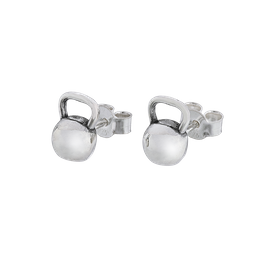 Fit Kolekcja - KETTLEBELL Earrings Sterling Silver Studs