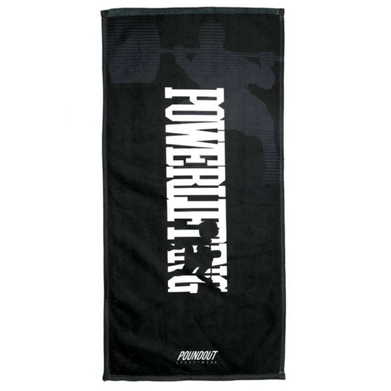 Poundout - Ręcznik na siłownię frotte POWERLIFTING 35 x 70 cm