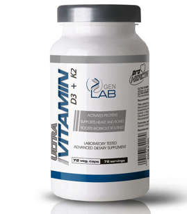 GenLab - Ultra Vitamin D3 + K2 - 72 veg. kaps.