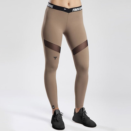 Trec - Leginsy damskie TW LEGGINGS TRECGIRL 030 DUAL MESH CARAMEL