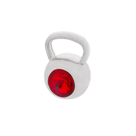 Fit Kolekcja - Zawieszka na łańcuszek srebrny KETTLEBELL SWAROVSKI Light Siam