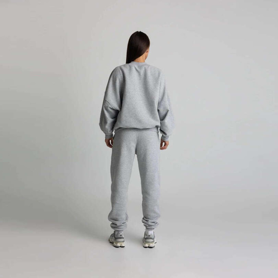 Chiara Wear - Women's Oversize Sweatshirt CHIARA WEAR - gray & pink imprint