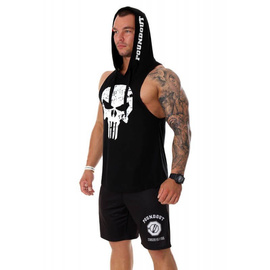 Poundout - Sleeveless Hoodie Tank Top HATE black