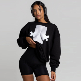 Chiara Wear - Women's Oversize Sweatshirt - black XX BOOBIES