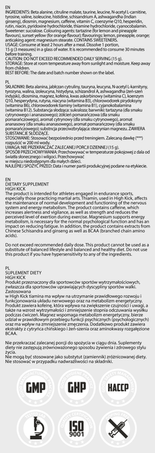 Iron Horse - High Kick 2.0 - 420 g cytryna