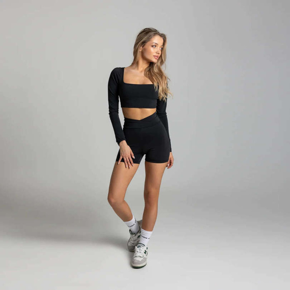 Chiara Wear - Kolarki krótkie Szorty typu biker X push-up - czarne