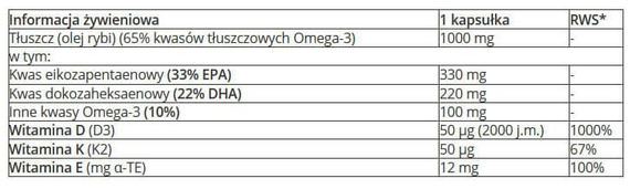 Olimp - Gold-Omega 3 D3 + K2 Sport Edition - 60 kaps.