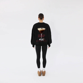 Chiara Wear - Oversize Women's Sweatshirt ESPRESSO MARTINI - black
