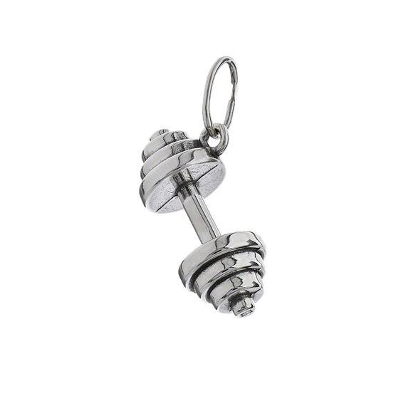 Fit Kolekcja - Oxidised Sterling Silver Pendant DUMBBELL 001