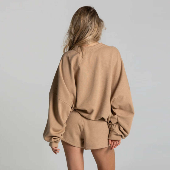 Chiara Wear - Szorty dresowe WAFFLE - karmel