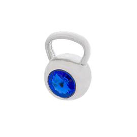 Fit Kolekcja - Sterling Silver Pendant KETTLEBELL SWAROVSKI Sapphire