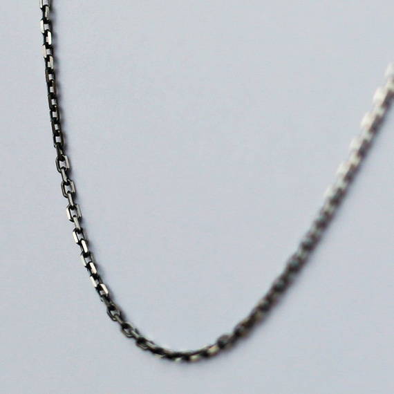 Fit Kolekcja - Oxidised Sterling Silver Anchor Link chain 42 cm LIGHT
