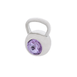 Fit Kolekcja - Sterling Silver Pendant KETTLEBELL SWAROVSKI Violet