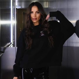 Chiara Wear - Oversize Women's Sweatshirt ESPRESSO MARTINI - black