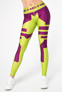 MEX - Legginsy damskie Fit Girl Lime