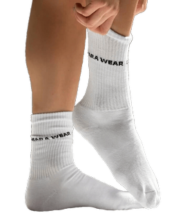 Chiara Wear - Socks with CHIARA WEAR  logo - white