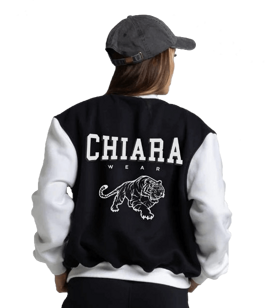 Chiara Wear - Bejsbolówka dwukolorowa haft CHIARA - czarno-biała
