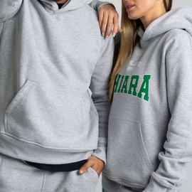 Chiara Wear - HOODIE CHIARA GREEN & gray - peach skin