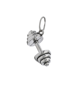 Fit Kolekcja - Oxidised Sterling Silver Pendant DUMBBELL 001