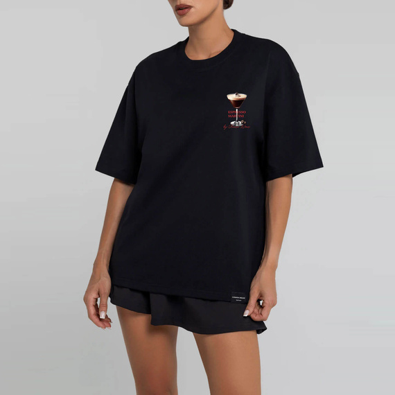 Chiara Wear - T-shirt oversize ESPRESSO MARTINI - black