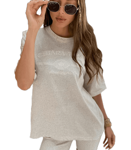 Chiara Wear - T-shirt damski oversize CALIFORNIA - konopia