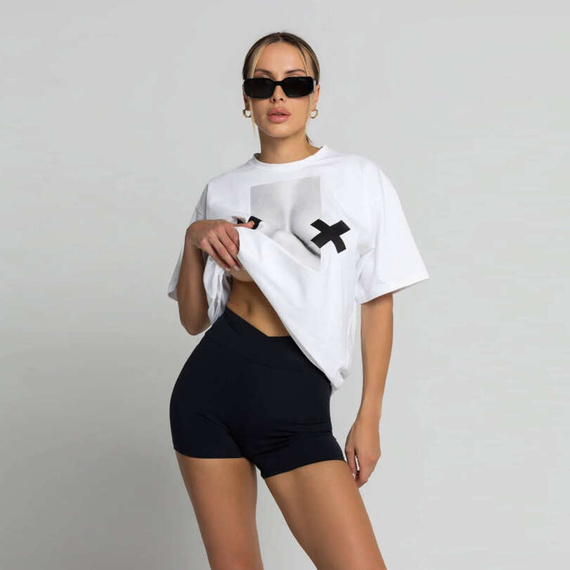 Chiara Wear - T-shirt oversize XX BOOBIES - white