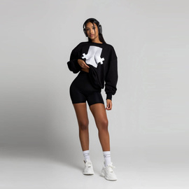 Chiara Wear - Women's Oversize Sweatshirt - black XX BOOBIES