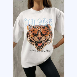 Chiara Wear - T-shirt oversize ROAR - white