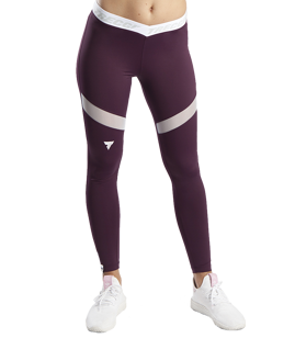 Trec - Leginsy damskie TW LEGGINGS TRECGIRL 031 DUAL MESH BURGUNDE