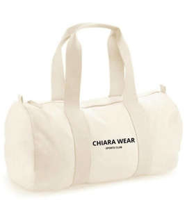 Chiara Wear - Torba sportowa na zamek SPORTS CLUB - beżowa