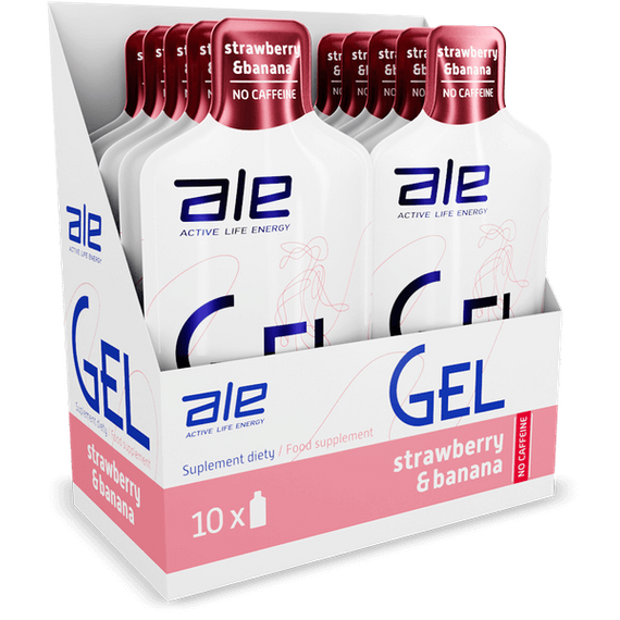 ALE - Display ALE GEL - 10x 55,5 g truskawka-banan